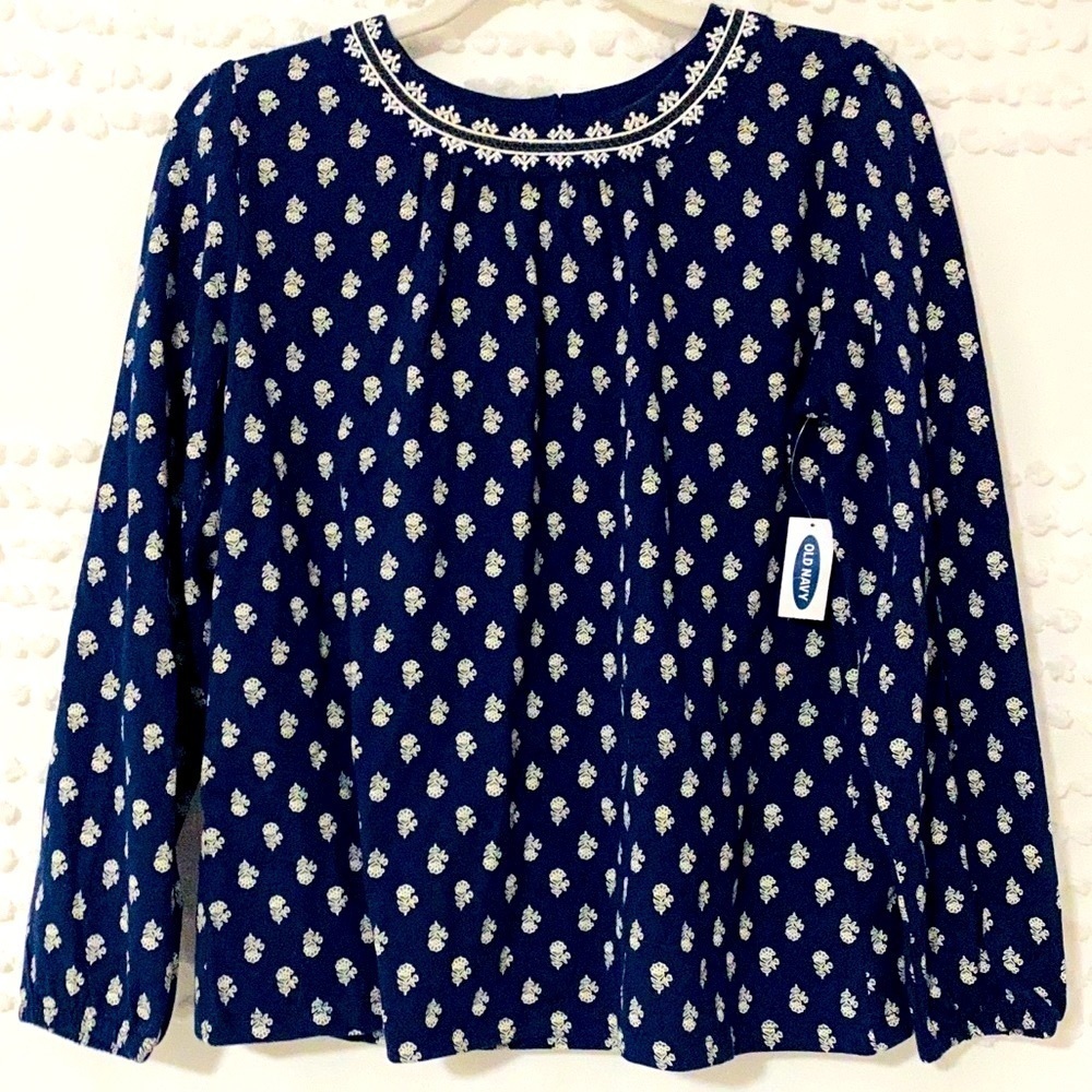 Old Navy floral embroidered cottage core top s